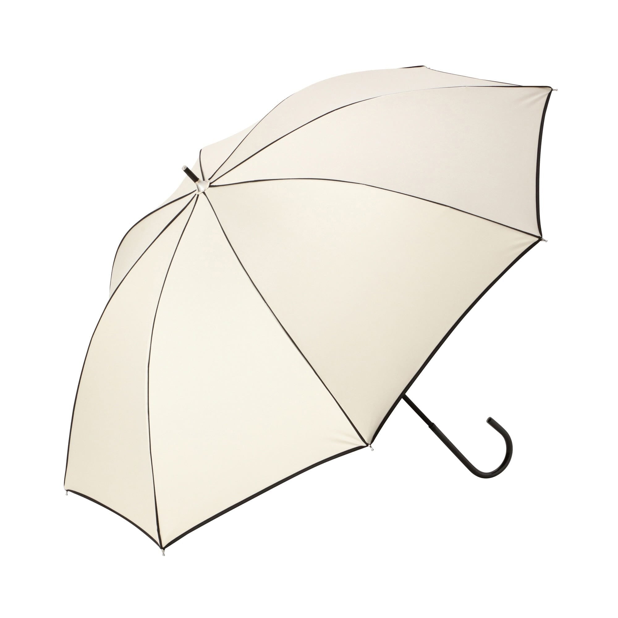 Blackout Piping Long Umbrella 50cm Beige