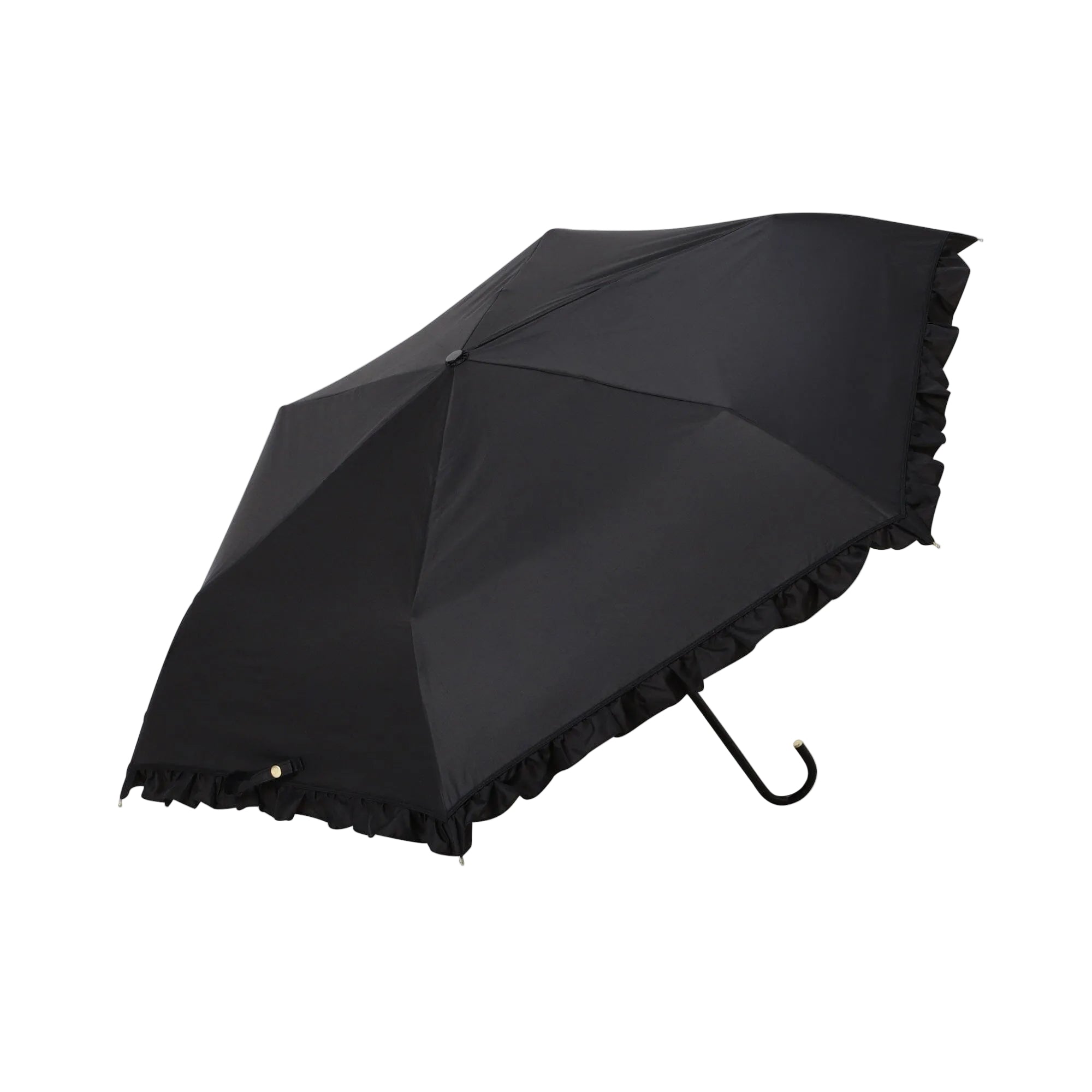 Black out Classic Frill Folding Umbrella 50cm Black