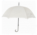 Dot Glitter Heat Cut Long Umbrella White