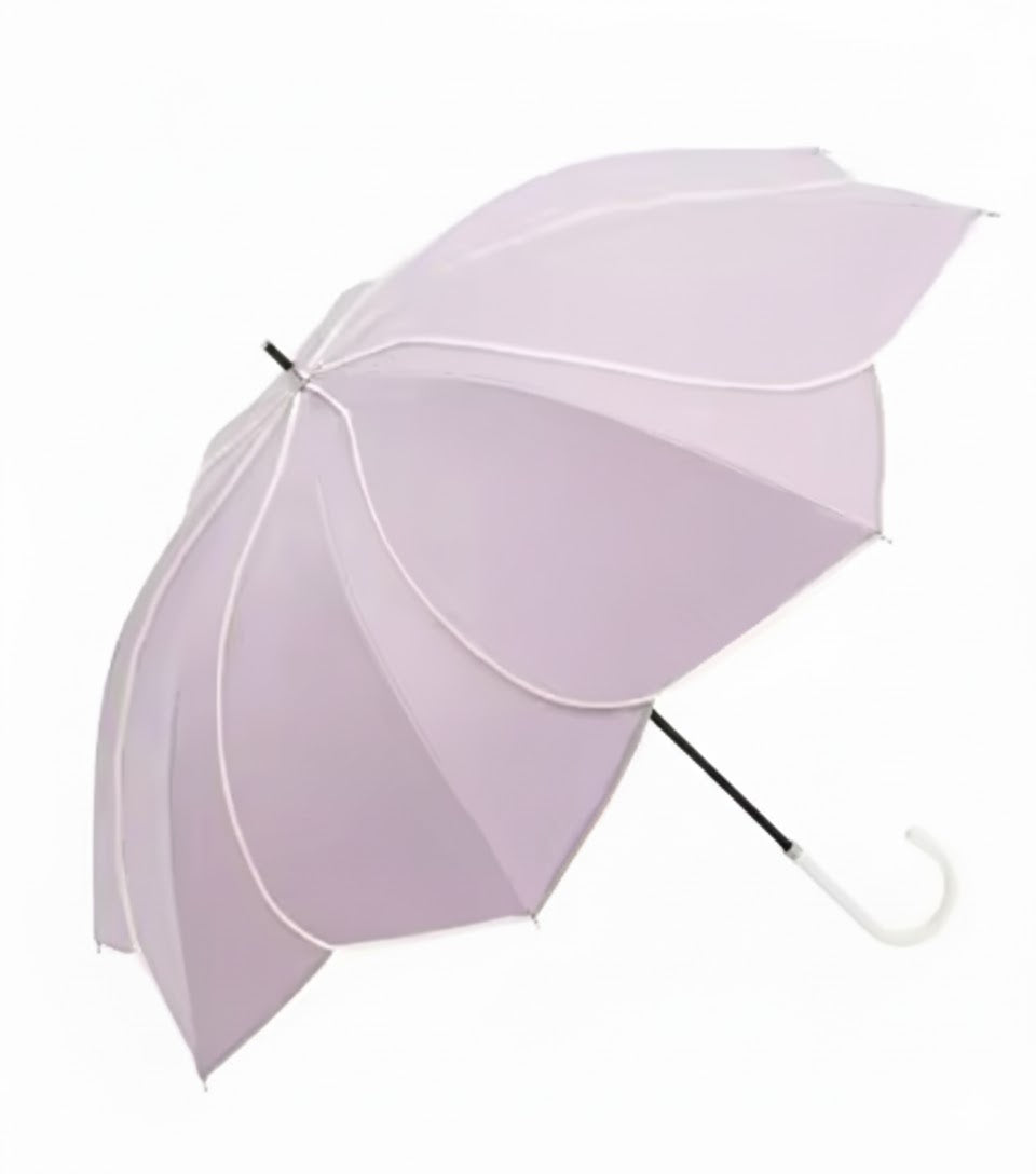 Clear Umbrella Powdery Flora Long Umbrella Lavender